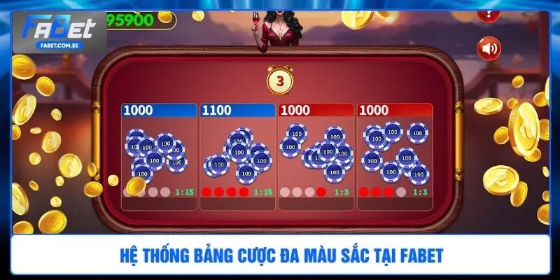 Hệ thống bảng cược đa màu sắc tại FABET