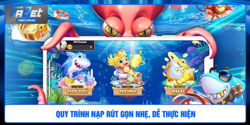 Quy trình nạp rút gọn nhẹ, dễ thực hiện